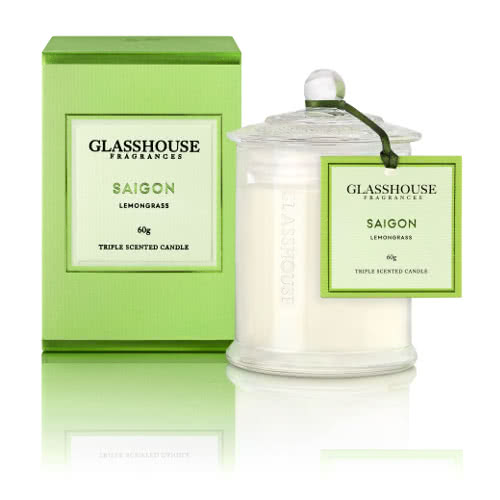 Glasshouse Saigon Mini Candle Lemongrass 60g NZ Adore Beauty