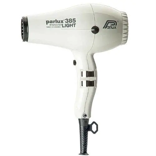 Parlux Power Light 385 Ionic & Ceramic Hairdryer - White