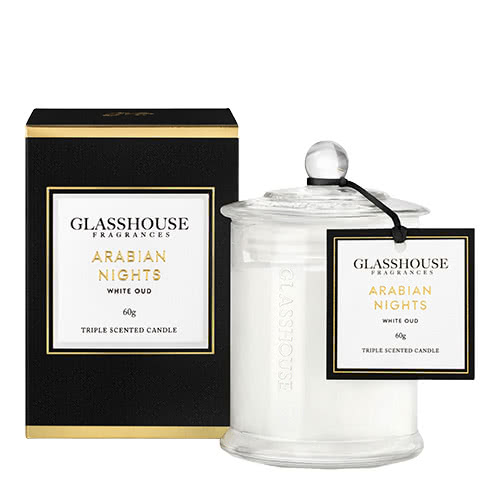 Glasshouse Arabian Nights Candle 60g Mini NZ Adore Beauty