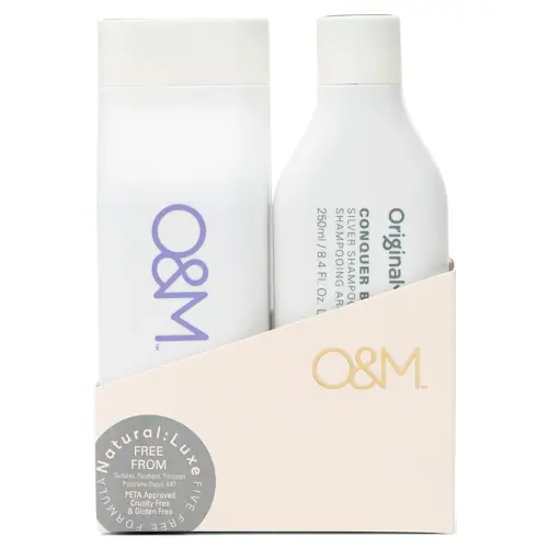 O&M Duo Pack: Conquer Blonde Silver Shampoo and Masque 2x250ml