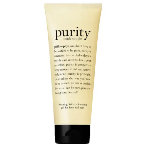 philosophy purity made simple foaming 3-in-1 cleansing gel for face and eyes