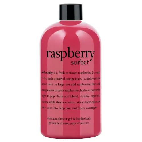 philosophy raspberry sorbet shampoo shower gel & bubble bath