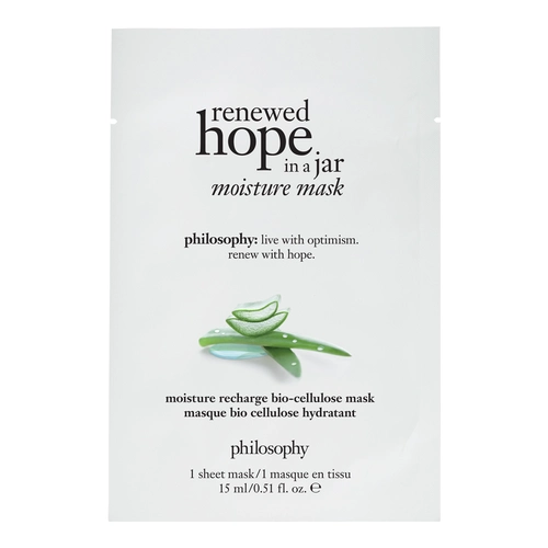 philosophy renewed hope moisture recharge bio-cellulose sheet mask 1 piece