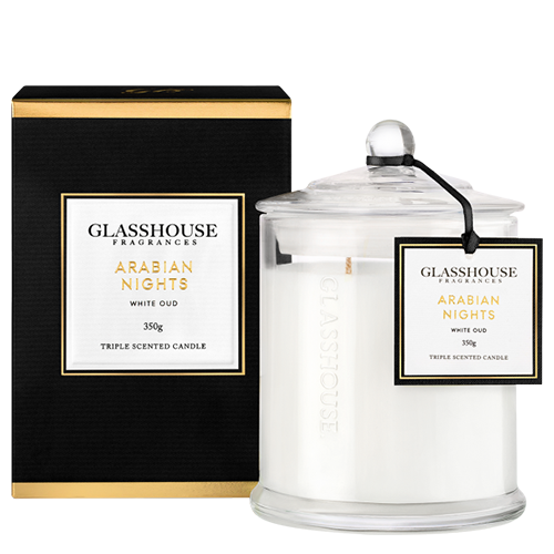Glasshouse Arabian Nights Candle 350g NZ Adore Beauty