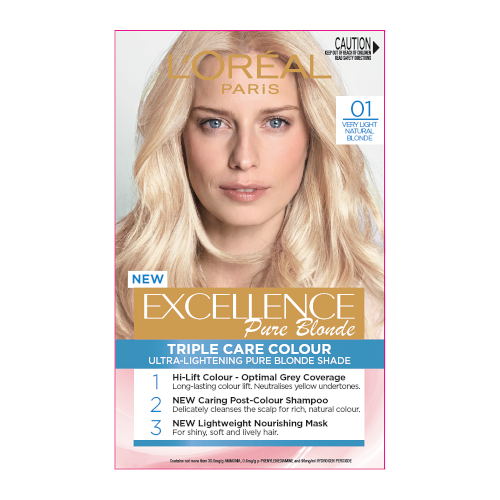 L'Oreal Paris Excellence Permanent Hair Colour - Very Light Natural Blonde 01 by L'Oreal Paris