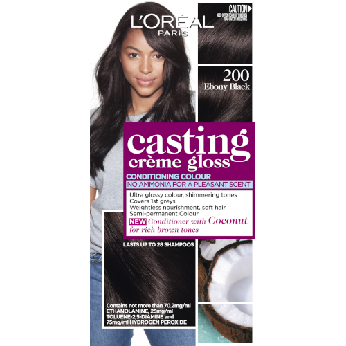 L'Oreal Paris Casting Crème Semi-Permanent Hair Colour (Ammonia Free) - Ebony Black 300 by L'Oreal Paris