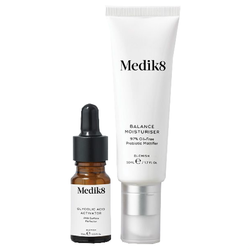 Medik8 Balance Moisturiser 50ml with Glycolic Acid Activator 5ml by Medik8