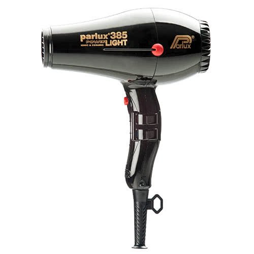 Parlux Power Light 385 Ionic & Ceramic Hairdryer - Black 