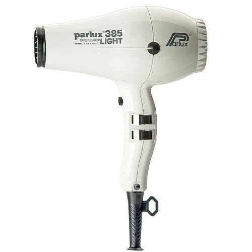 Parlux Power Light 385 Ionic & Ceramic Hairdryer - White  by Parlux