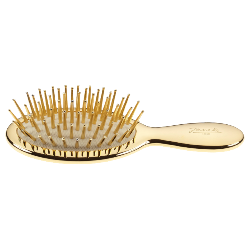 Janeke Gold Hairbrush with Gold Bristles - Mini by Janeke