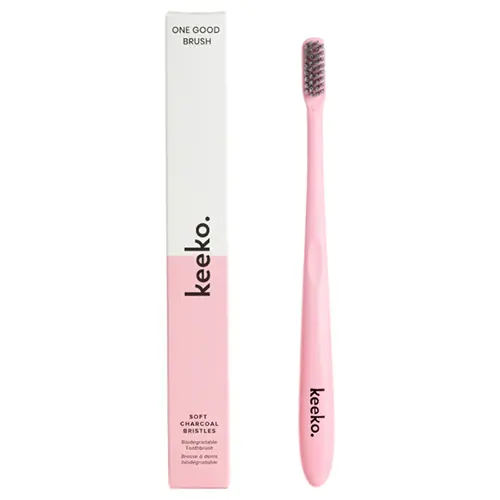 Keeko One Good Brush Biodegradable Toothbrush - Pink