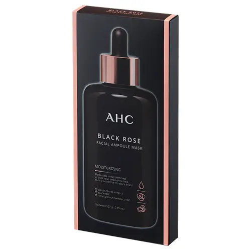 AHC Black Rose Facial Ampoule Mask 27g - 5 Pack