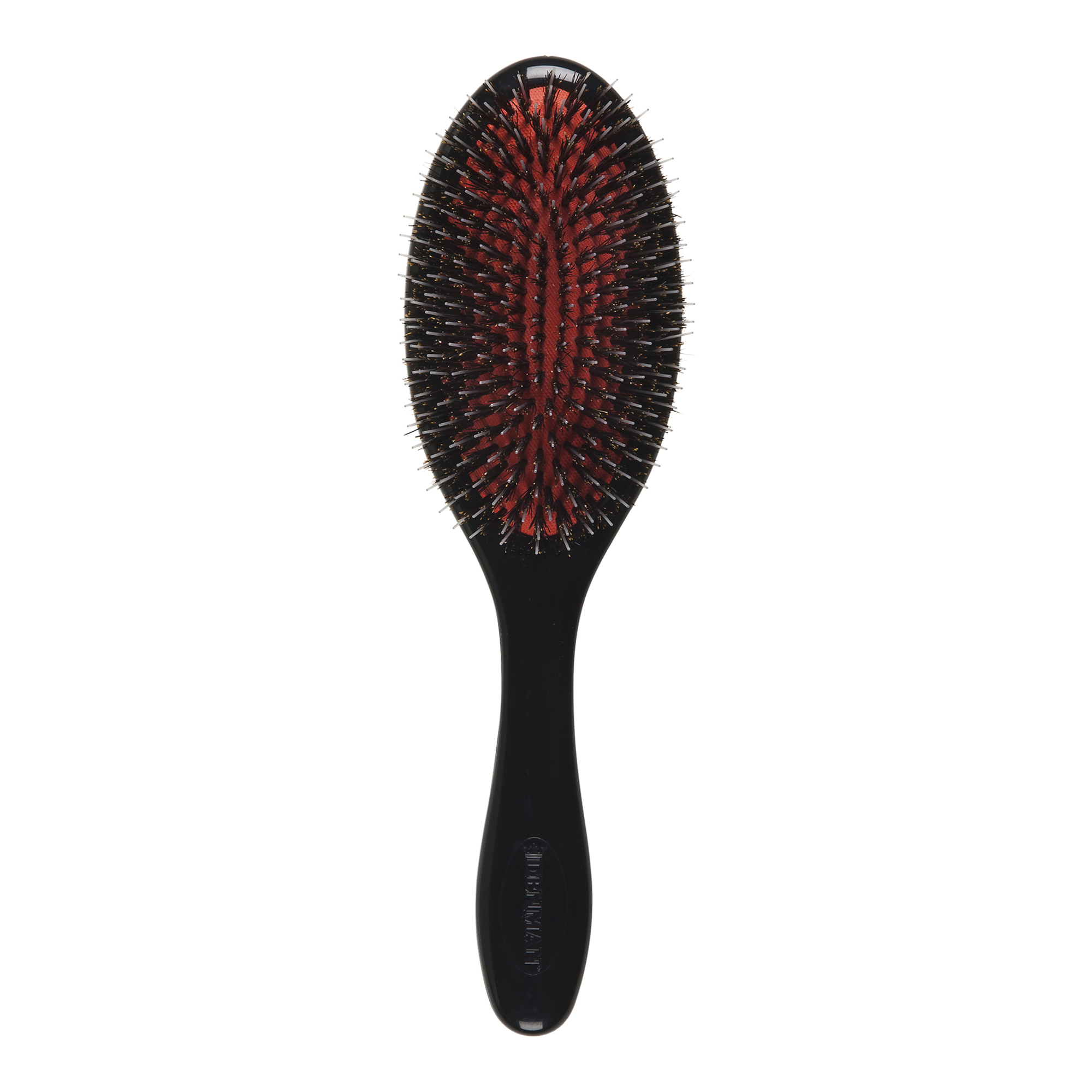 Denman D81M Natural Bristle Nylon Quill Medium Black Brush