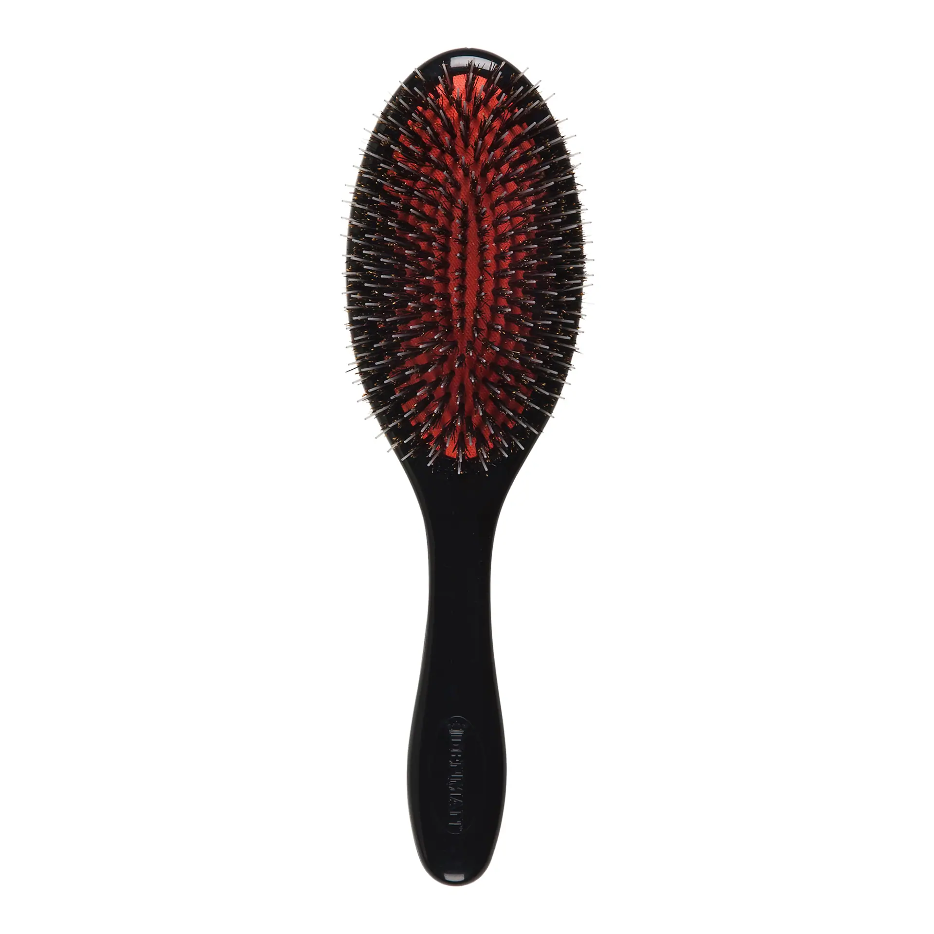 Denman D81M Natural Bristle Nylon Quill Medium Black Brush