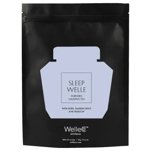 WelleCo SLEEP WELLE Calming Tea Pouch Refill - 50 Tea Bags