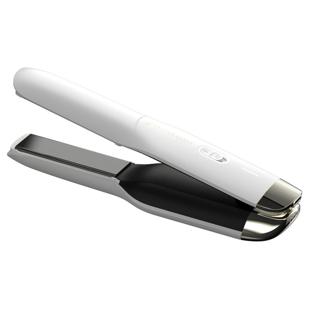 GHD Unplugged White Cordless Travel Hair Straightener NZ Adore Beauty