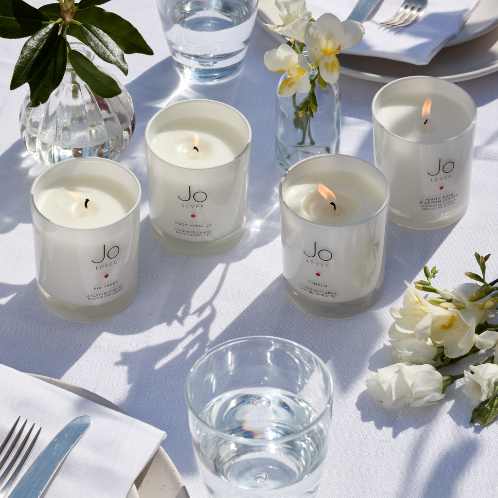 Jo Loves White Rose & Lemon Leaves A Home Candle 185g