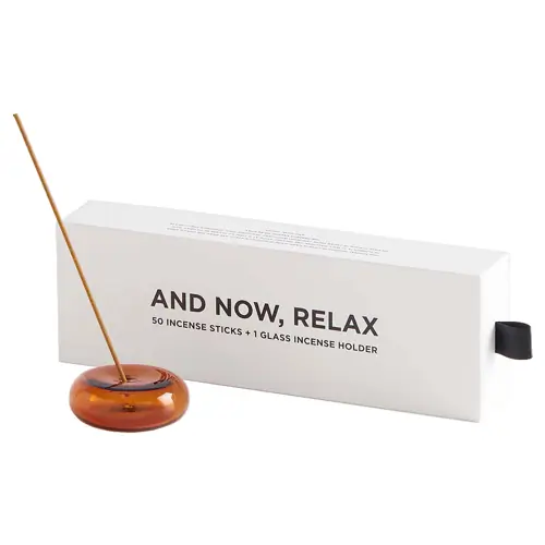 Maison Balzac And Now Relax Incense Set - Amber Pebble with Soleil Incense