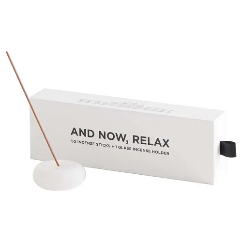 Maison Balzac And Now Relax Incense Set - White Pebble with Sainte T Incense