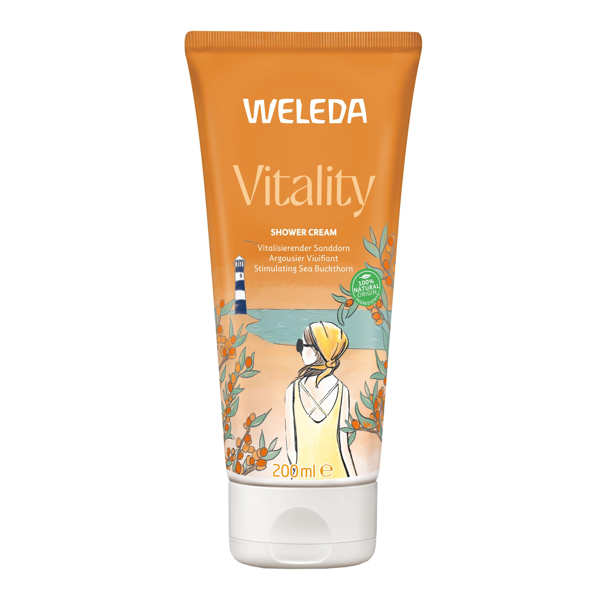 Weleda Vitality Body Wash - Sea Buckthorn, 200ml