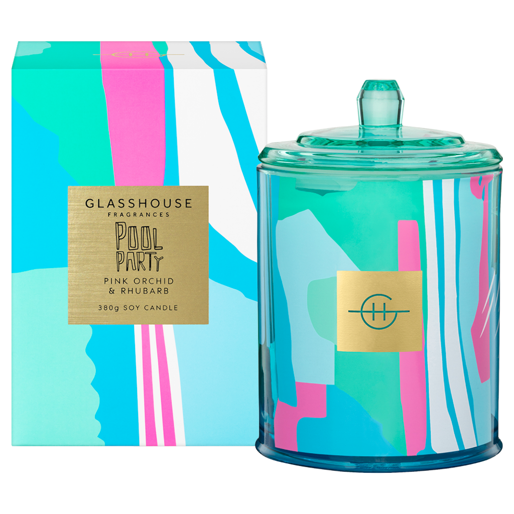 Glasshouse Fragrances Pool Party Limited Edition 380g Soy Candle NZ