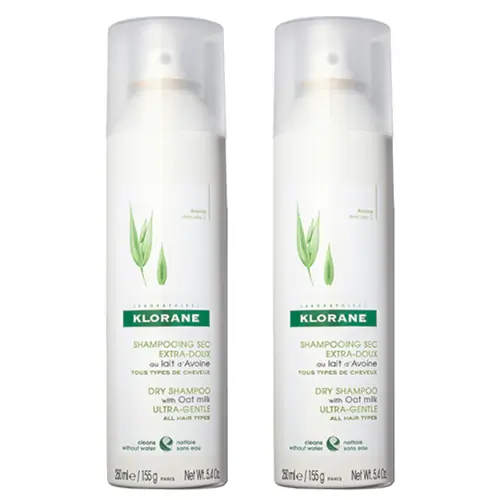 Klorane Dry Shampoo with Oat Milk 250ml Duo