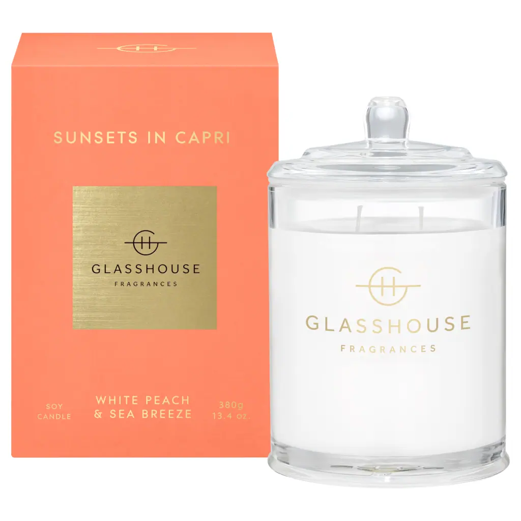 Glasshouse Fragrances SUNSETS IN CAPRI 380g Soy Candle