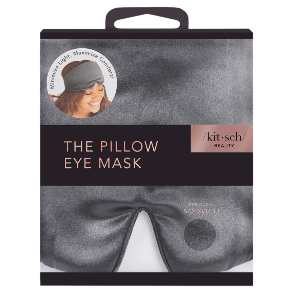 Kitsch Satin pillow eyemask - charcoal