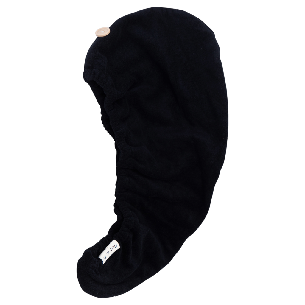 Kitsch EcoFriendly Hair Towel Black NZ Adore Beauty
