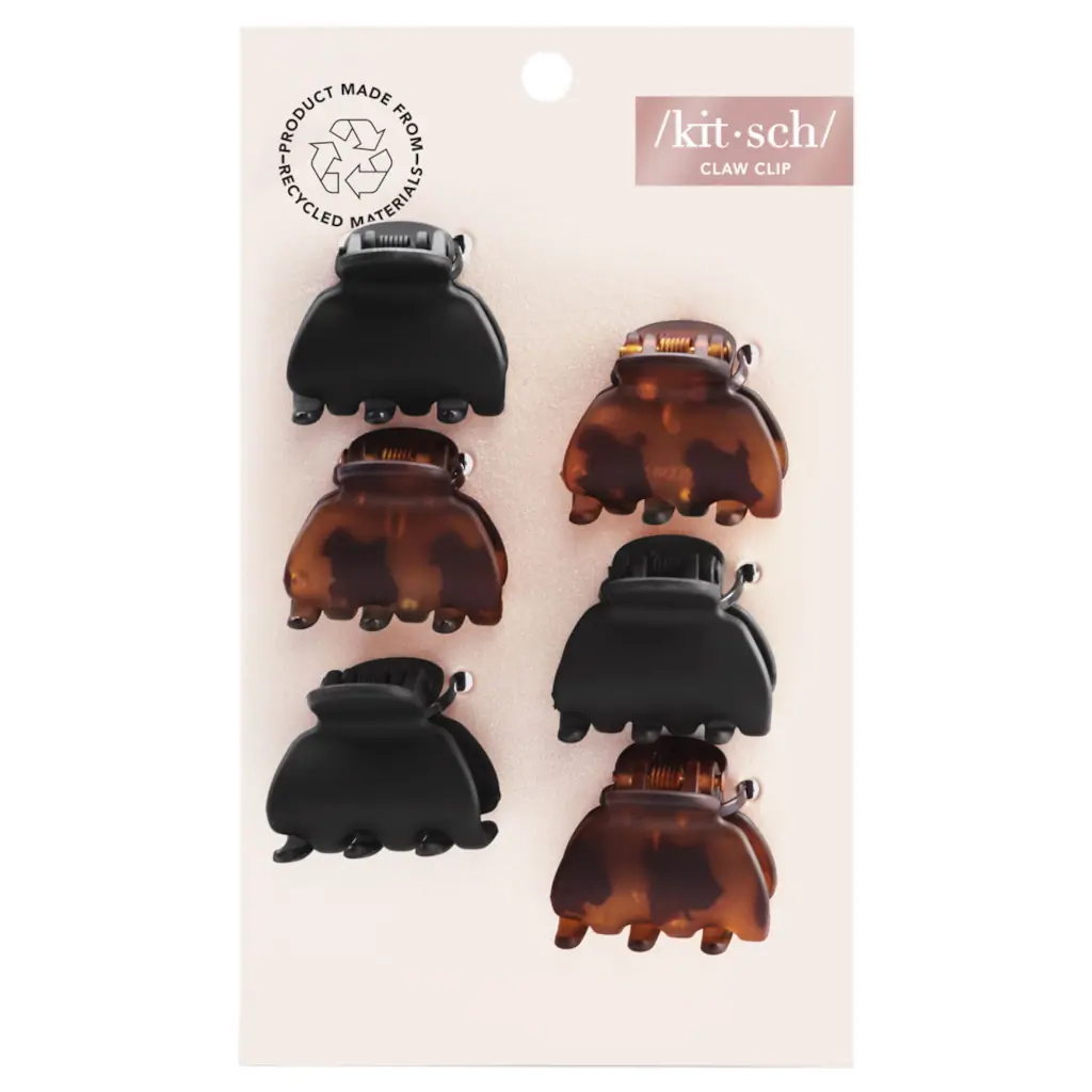 Kitsch Recycled Plastic XS Claw Clips 6 pack