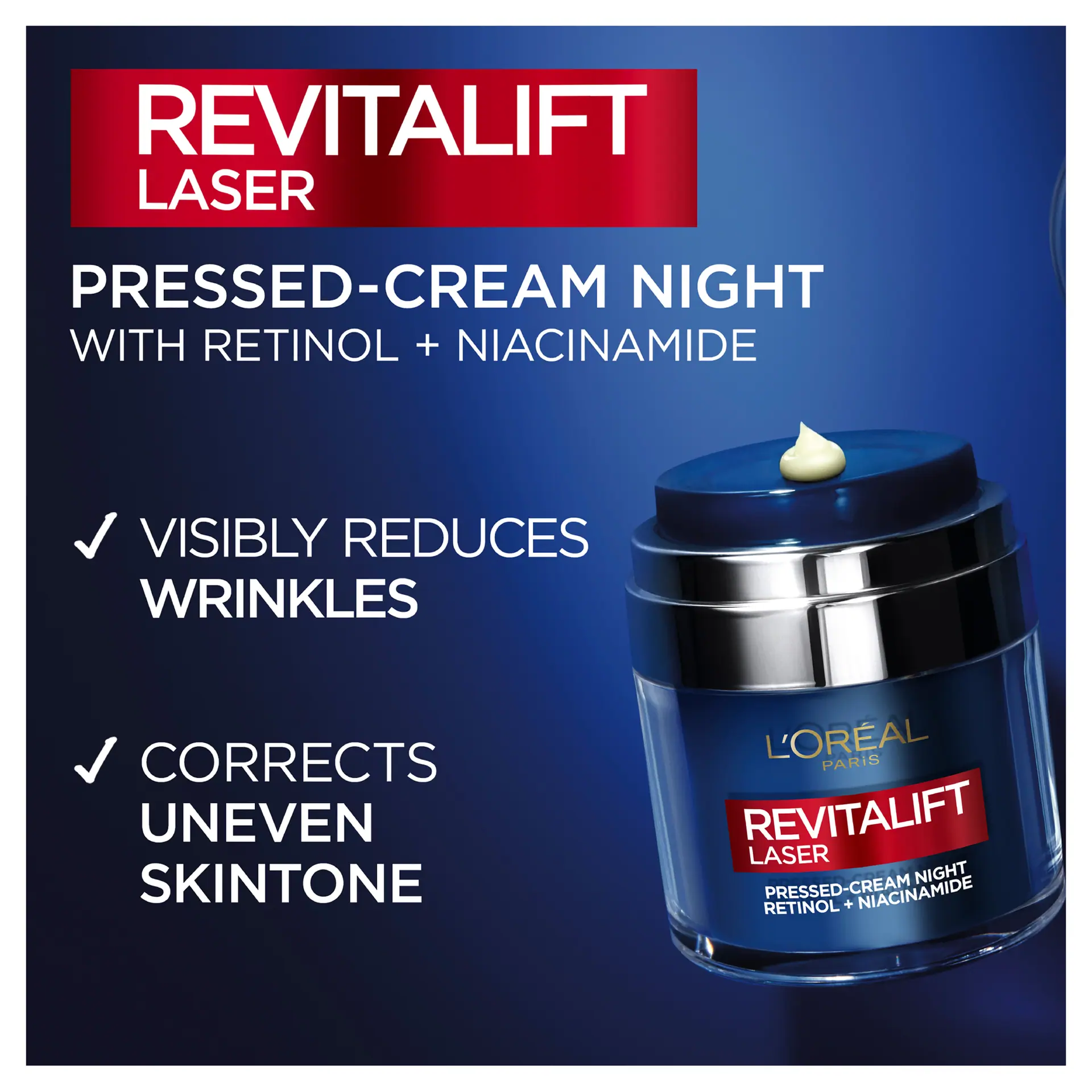 L'Oréal Paris Revitalift Laser Retinol + Niacinamide Pressed Cream 50ml