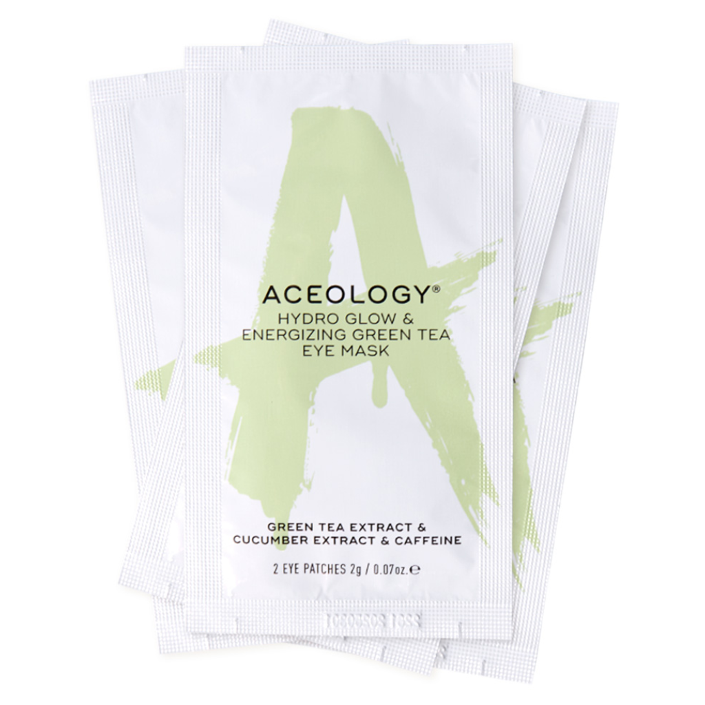 Aceology Hydro Glow & Energising Green Tea Eye Mask 4 Pack NZ Adore
