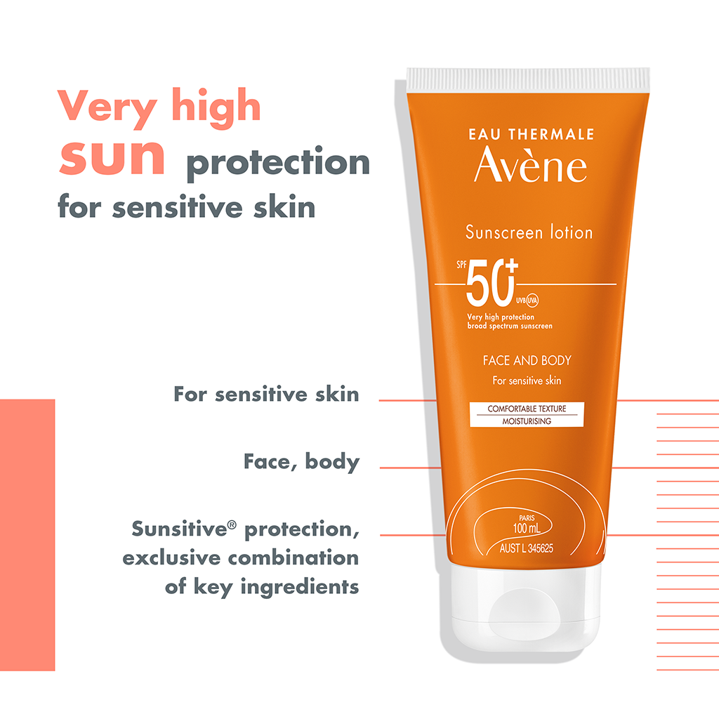 Avène Sunscreen Lotion Face & Body SPF50+ NZ Adore Beauty