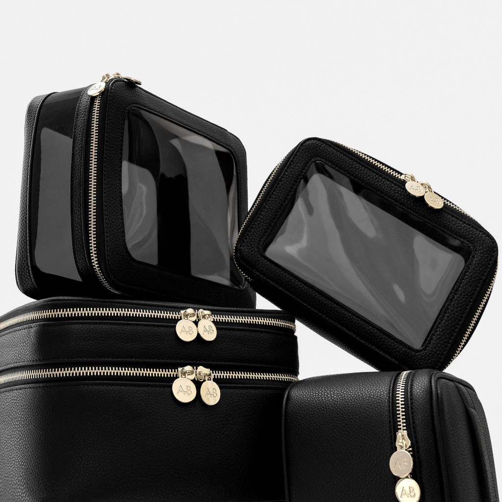 Adore Beauty Large Cosmetic Bag - Black/Smoke