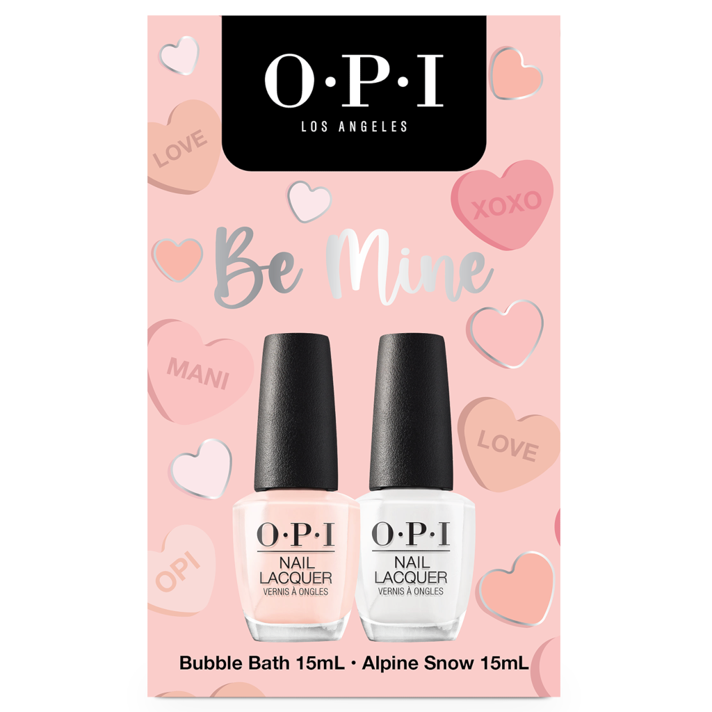OPI Be Mine Nail Lacquer Duo (Bubble Bath, Alpine Snow) NZ Adore Beauty