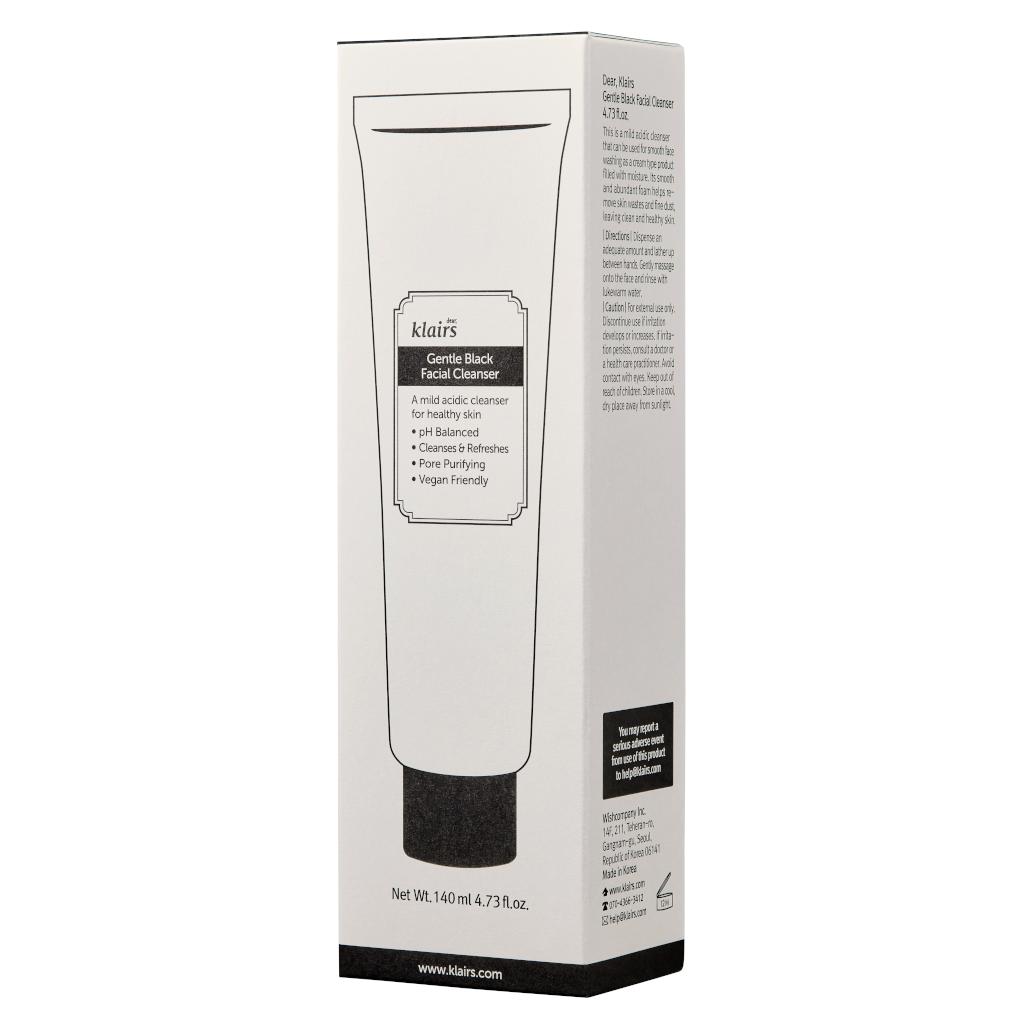 Klairs Gentle Black Facial Cleanser NZ Adore Beauty