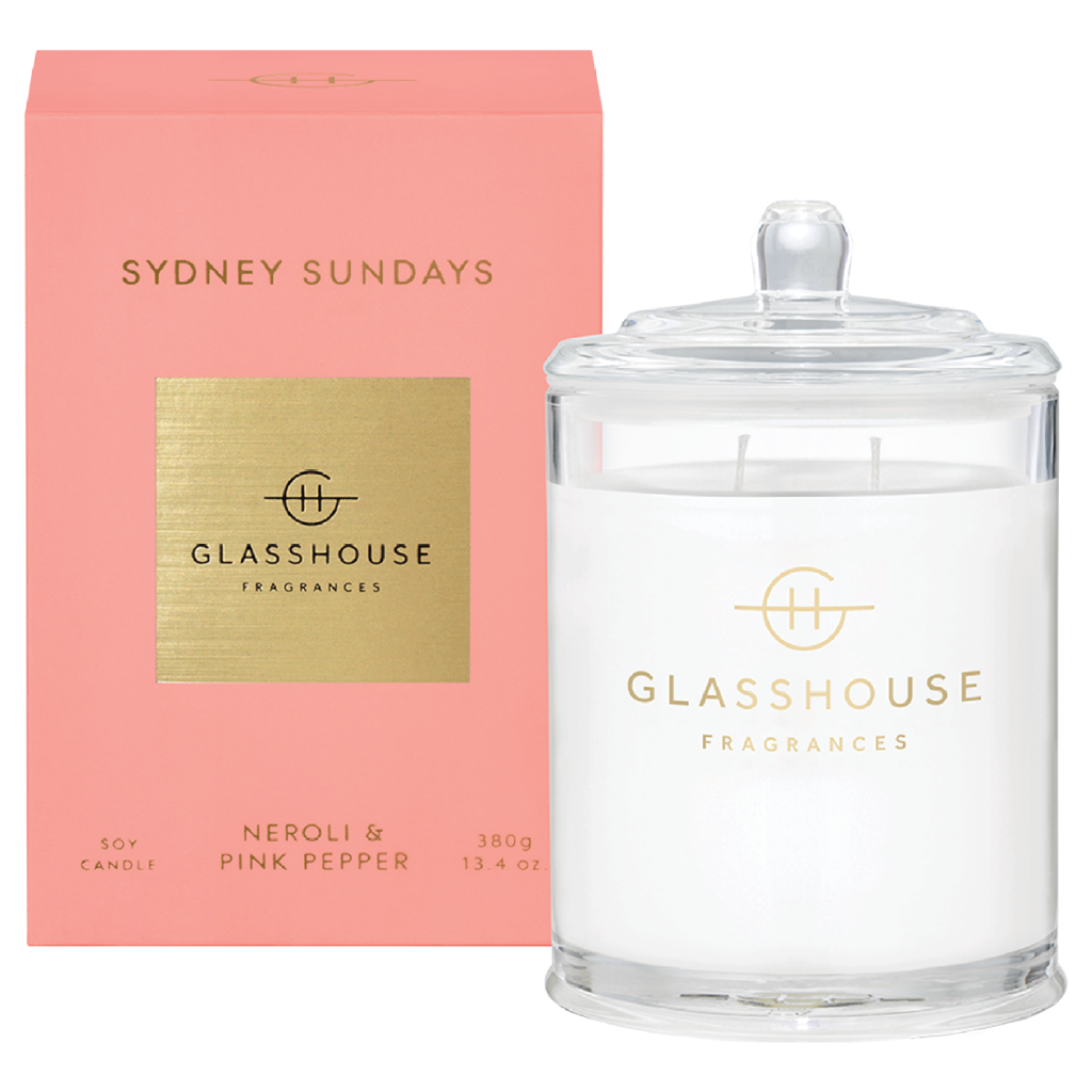 Glasshouse Fragrances SYDNEY SUNDAYS 380g Soy Candle by Glasshouse Fragrances