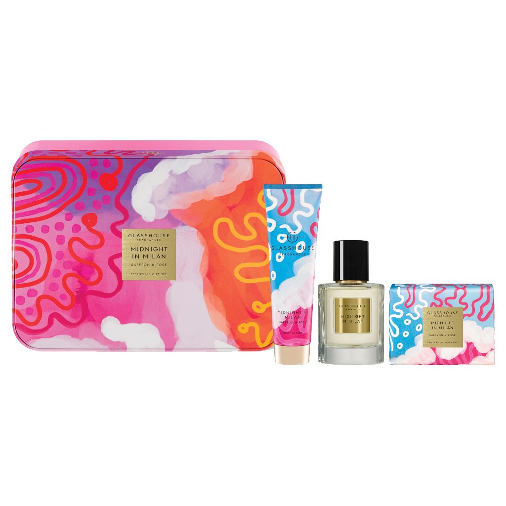 Glasshouse Fragrances MIDNIGHT IN MILAN ESSENTIALS GIFT SET NZ Adore
