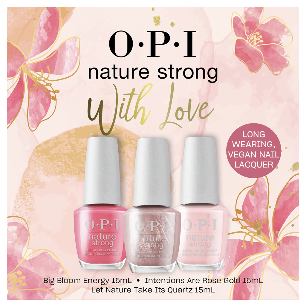 OPI "With Love" Nature Strong Trio Gift Set NZ Adore Beauty