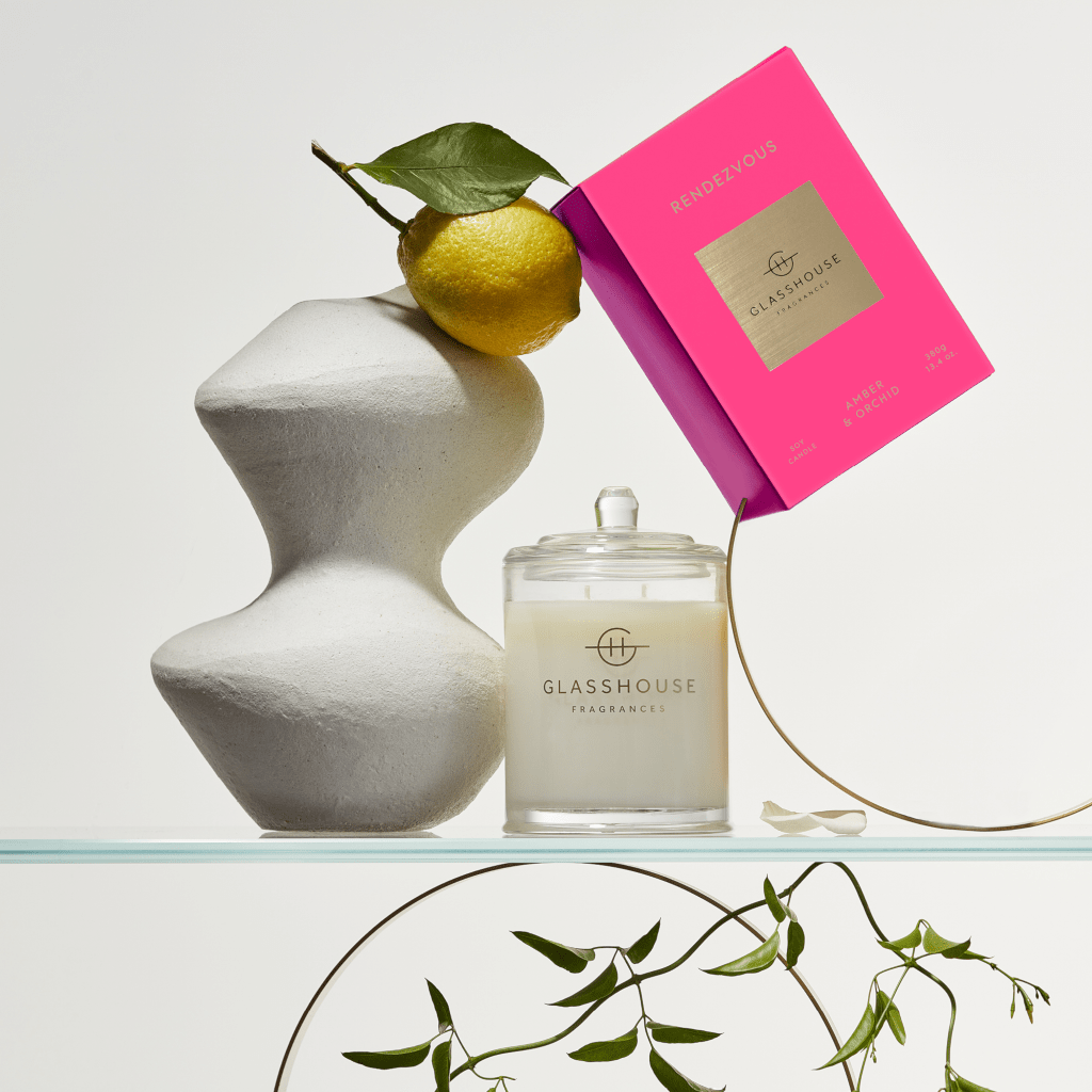 Glasshouse Fragrances RENDEZVOUS 380g Soy Candle NZ Adore Beauty