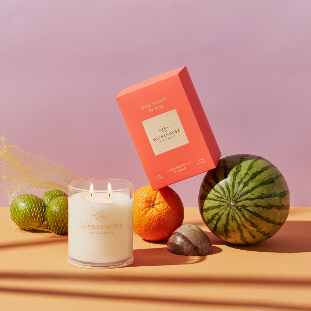 Glasshouse Fragrances ONE NIGHT IN RIO 380g Soy Candle