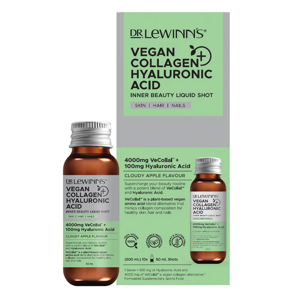 Dr LeWinn's Vegan Collagen & Hyaluronic Acid Liquid Shot Cloudy Apple 10x50ml