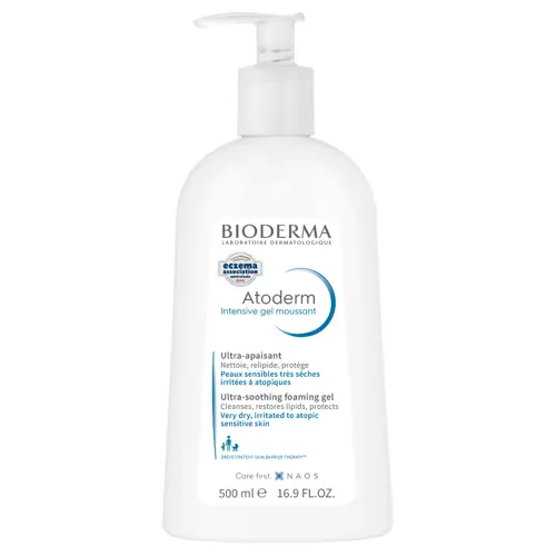 Bioderma Atoderm Intensive Gel Moussant Ultra-Soothing Foaming Body Wash Cleanser 500ml