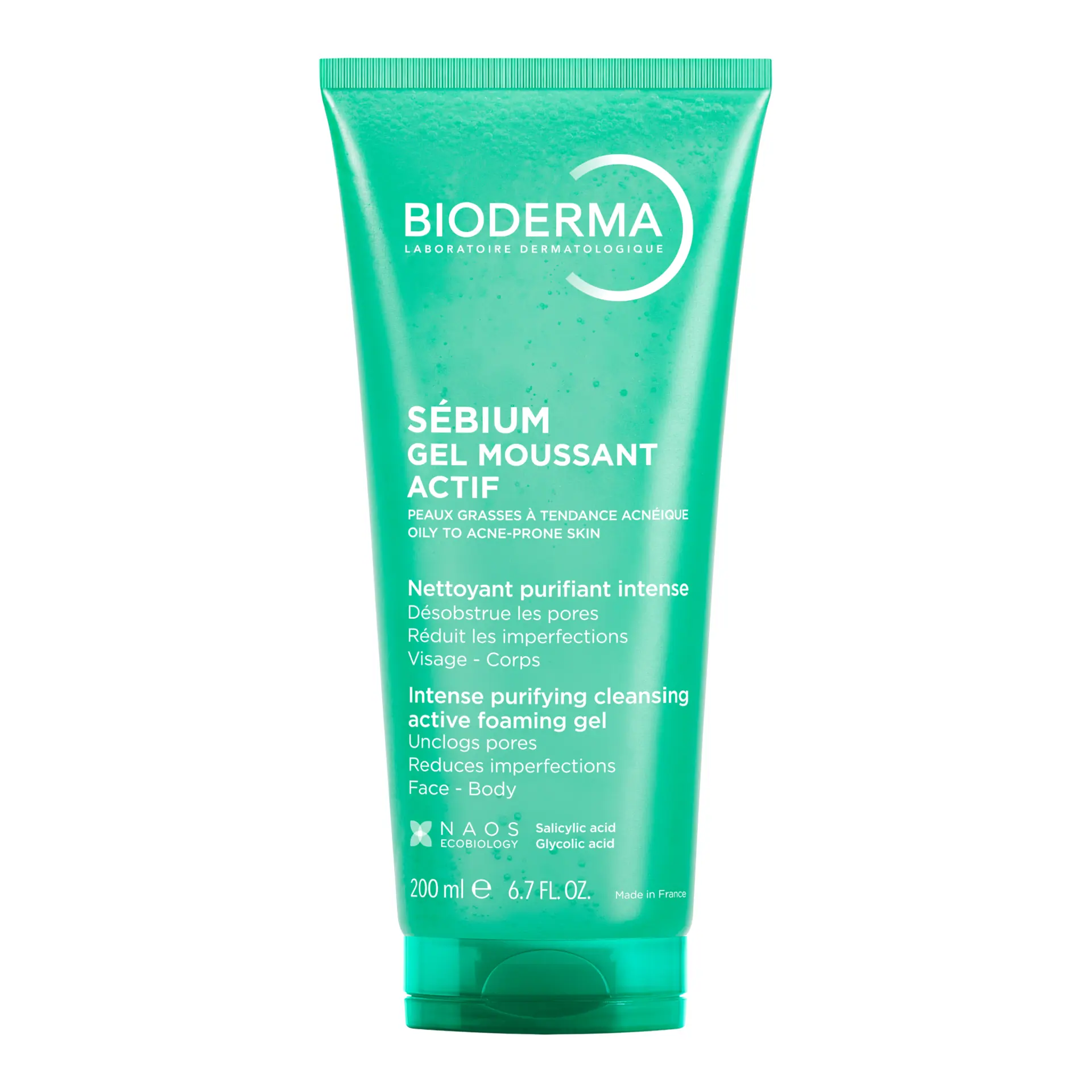 Bioderma Sebium Gel Moussant Actif Anti-blemish Foaming Gel Deep Cleanser for Oily, Acne-prone Skin