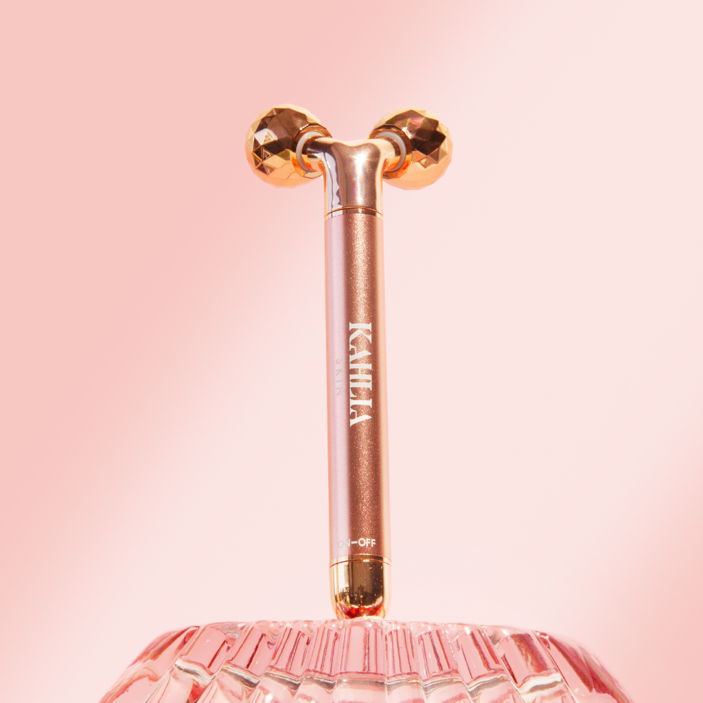 Kahlia Skin Rose Quartz Vibrating Beauty Roller