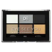 Designer Brands Mineral Eyeshadow 6 shade palette - Smoke & Glitter by Designer Brands