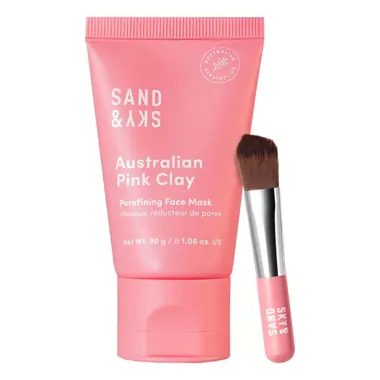 Sand&Sky Australian Pink Clay Porefining Face Mask Deluxe Travel Size  - 30g