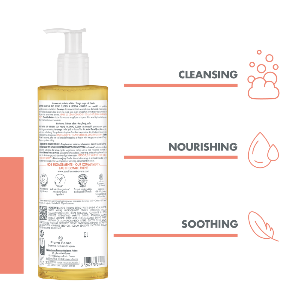 Avène XeraCalm A.D Lipid-Replenishing Cleansing Oil 400ml