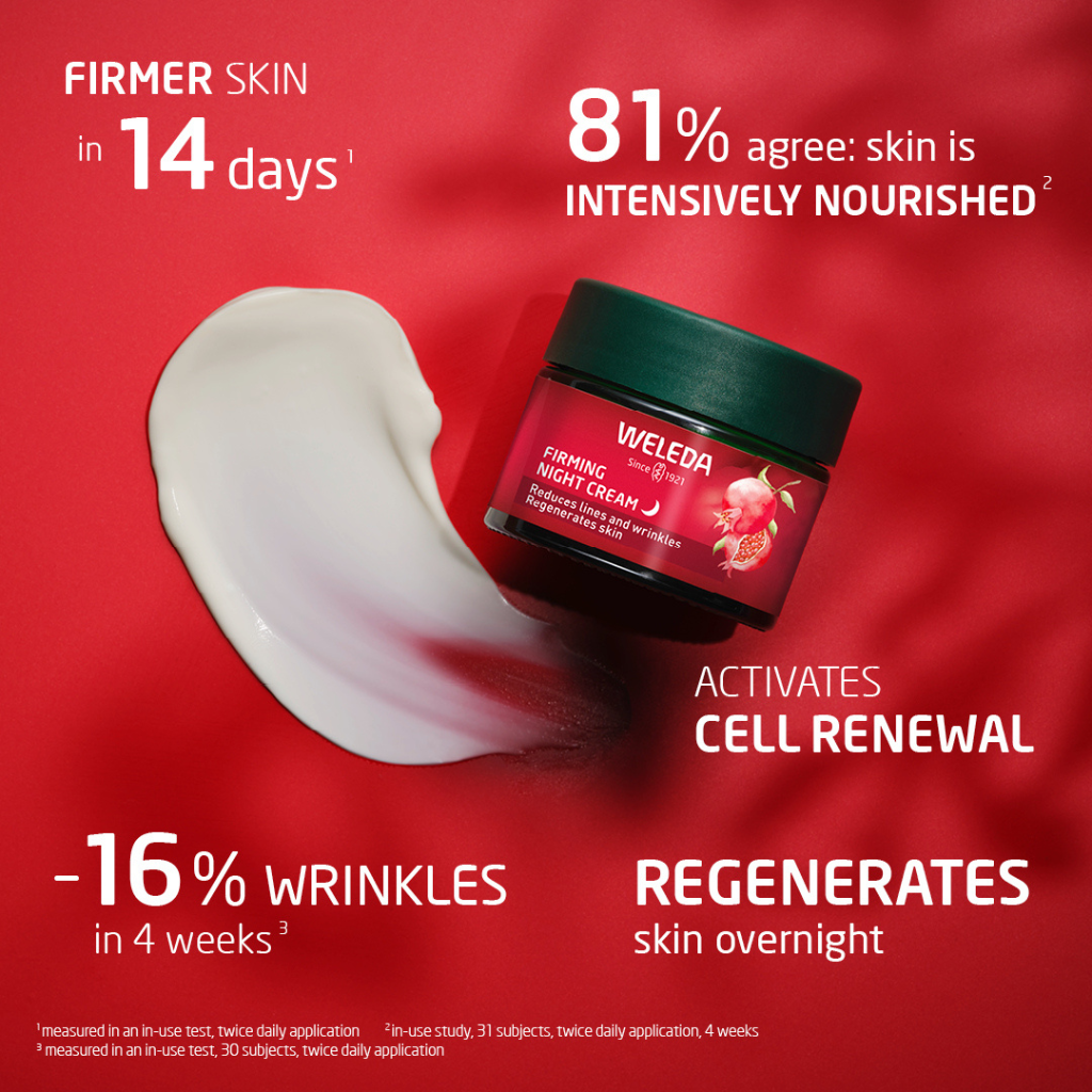 Weleda Firming Night Cream - Pomegranate & Maca Peptides, 40ml