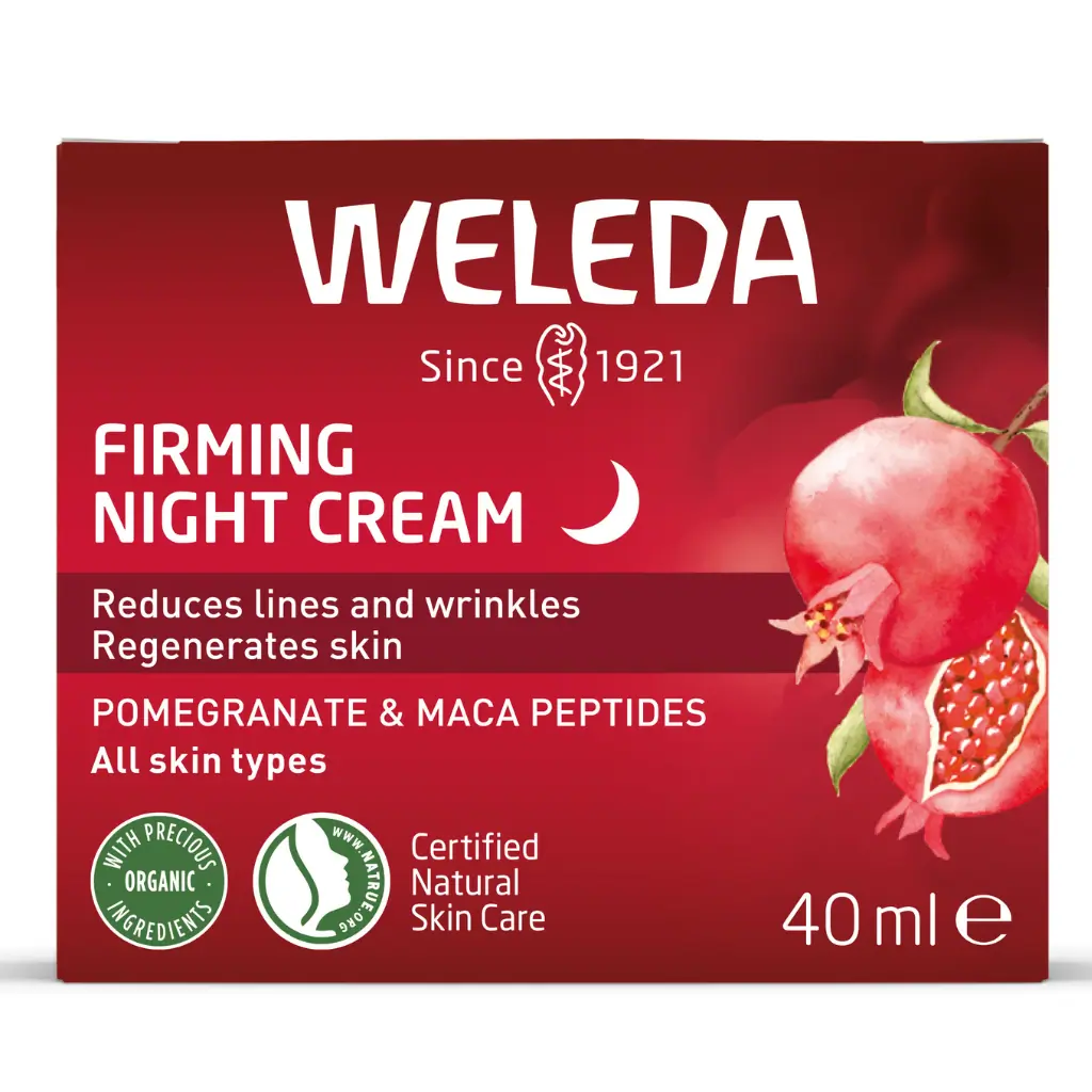 Weleda Firming Night Cream - Pomegranate & Maca Peptides, 40ml